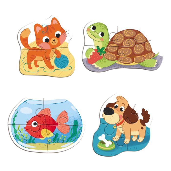 Пазл DoDo 4 в 1 Baby puzzle. Домашні тварини (300688) зображення 3