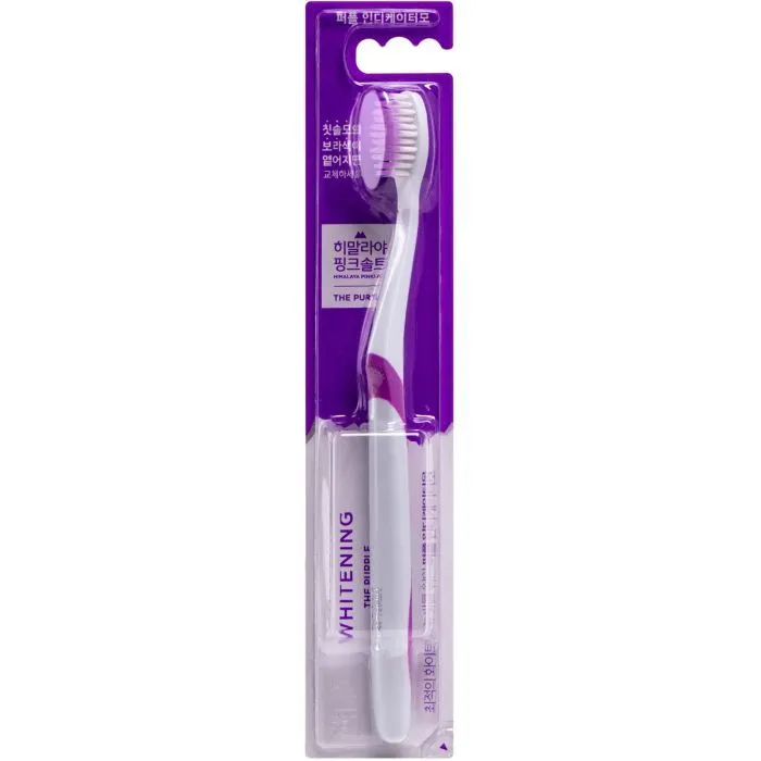 Зубная щетка LG Bamboosalt HPS Whitening The Purple Toothbrush Средней жесткости Белая (8809949163829)