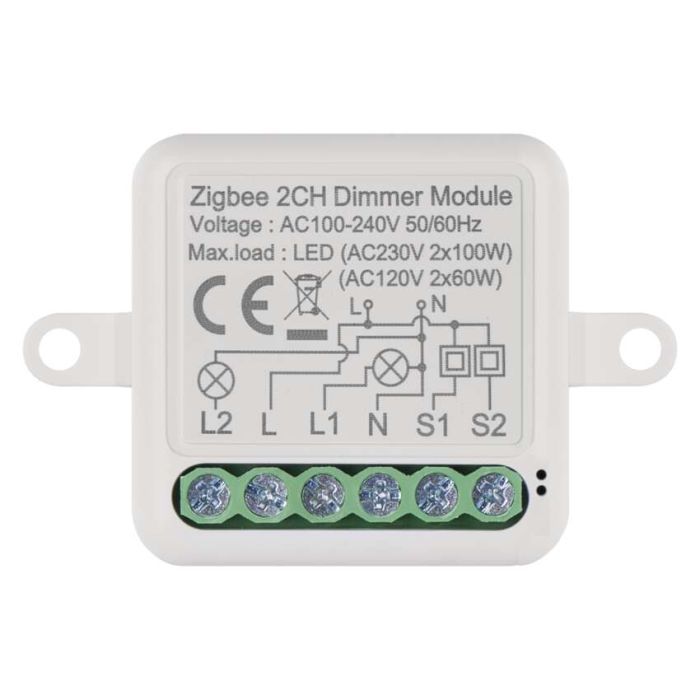Модуль управління розумним будинком EMOS H5108 ZigBee 3.0 2-Channel Dimmer (H5108) зображення 2