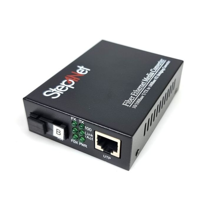 Медіаконвертер 10/100Base-TX to 100Base-FX, SM, 1550nm, SC/PC, 20км Step4Net (MC-R-0,1-1SM-1550nm-20-LFP)