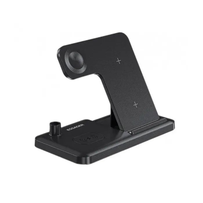 Зарядное устройство Essager 4-in-1 wireless charger 15W foldable desktop black (EWXZM-JC01-Z) изображение 3