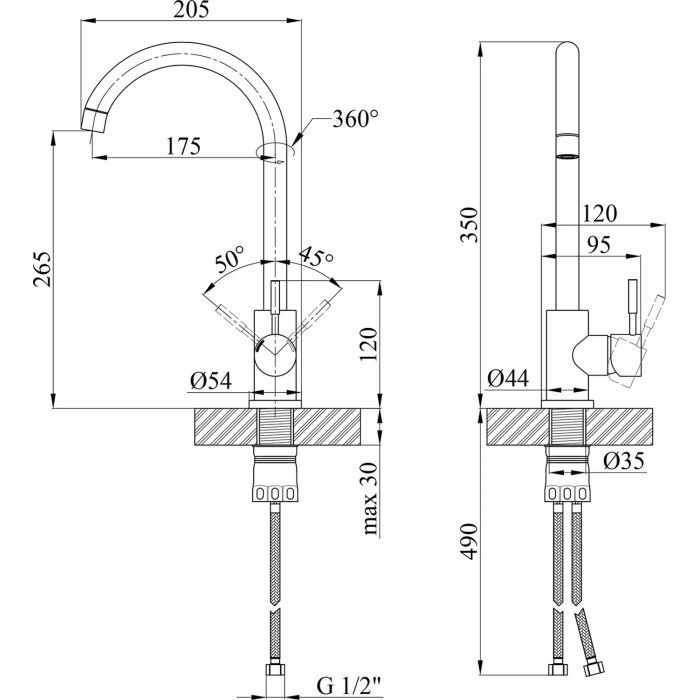 Смеситель Kroner Klassisch-SCH035B (CV023003) изображение 9