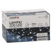 Гирлянда Chomik 200 LED 10 м, холодний білий, ефект блиску, IP44, від мережі (5900779879485)