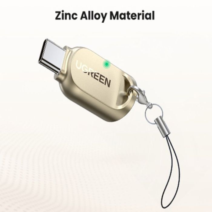 Зчитувач флеш-карт UGREEN USB-C to TF 3.0 CM331 Light Golden (80124) зображення 10