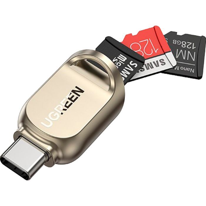 Зчитувач флеш-карт UGREEN USB-C to TF 3.0 CM331 Light Golden (80124) зображення 3