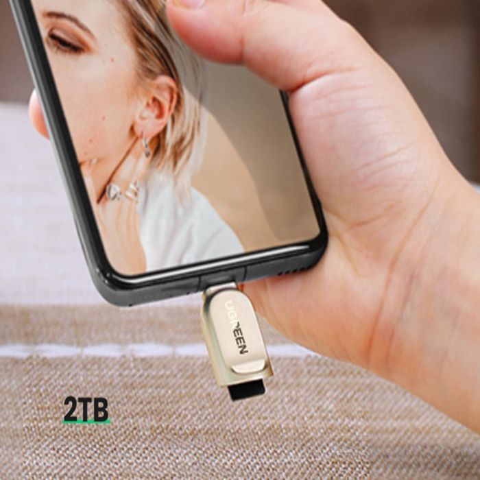 Зчитувач флеш-карт UGREEN USB-C to TF 3.0 CM331 Light Golden (80124) зображення 9