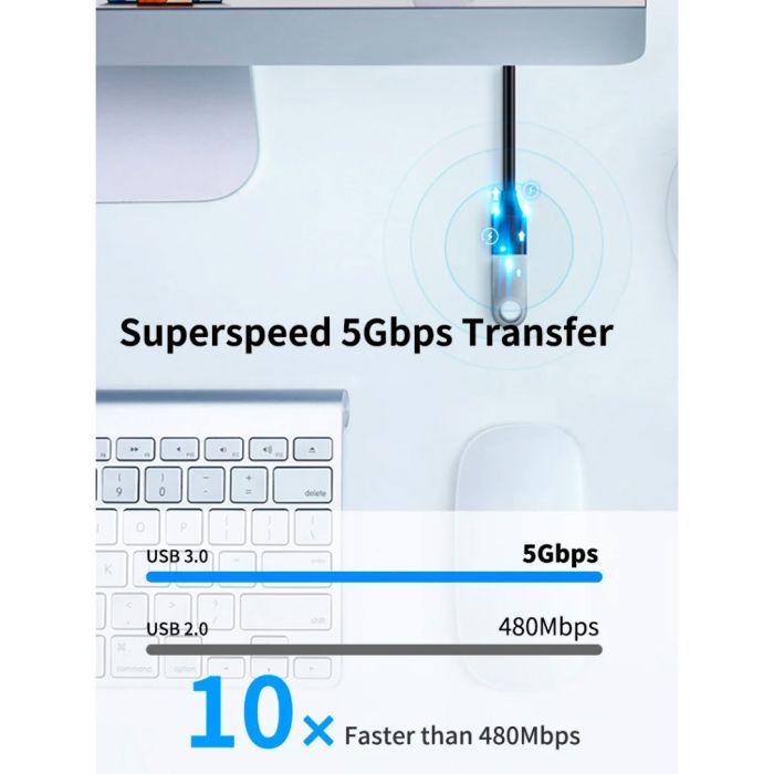 Дата кабель USB 3.0 AM/AF 2.0m Cabletime (CA915408) зображення 3