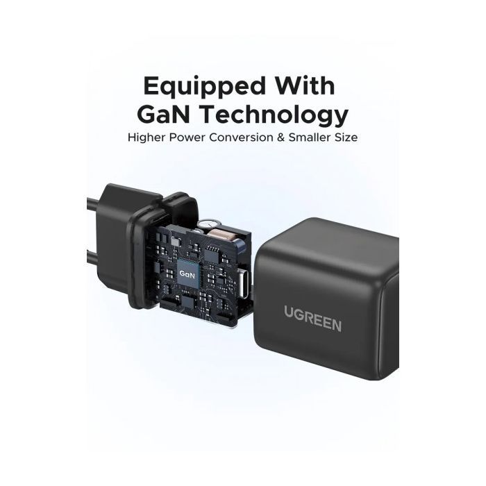Зарядное устройство UGREEN USB-C PD20W GaN X512 gray (55528) изображение 7
