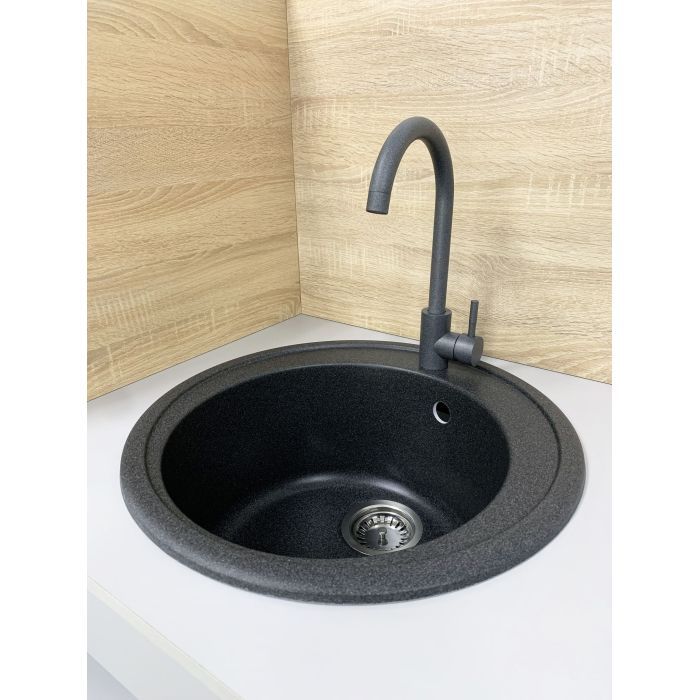 Мийка кухонна Adamant Sun графіт + змішувач (4824296910113) зображення 2