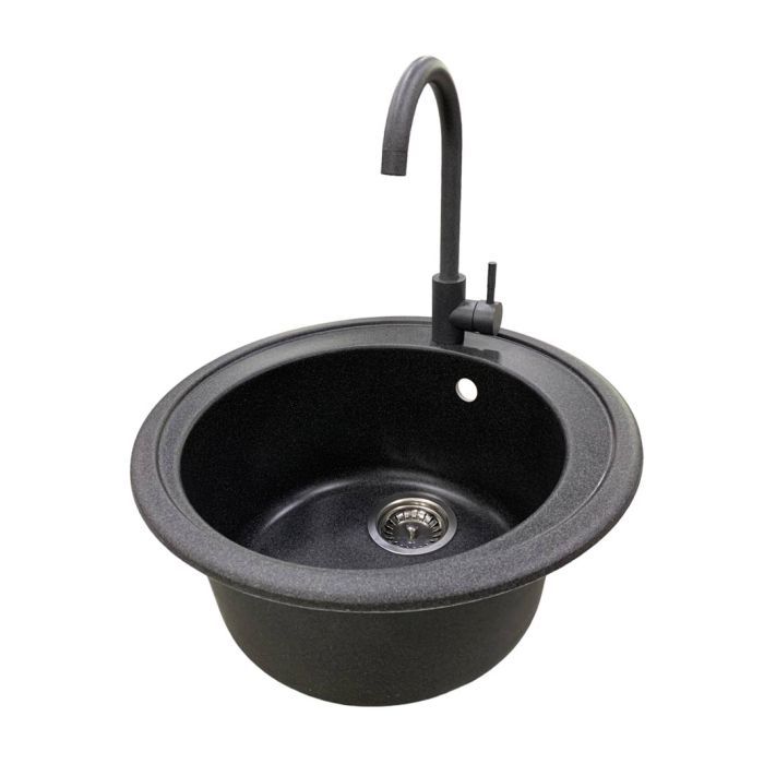 Мийка кухонна Adamant Sun графіт + змішувач (4824296910113) зображення 3