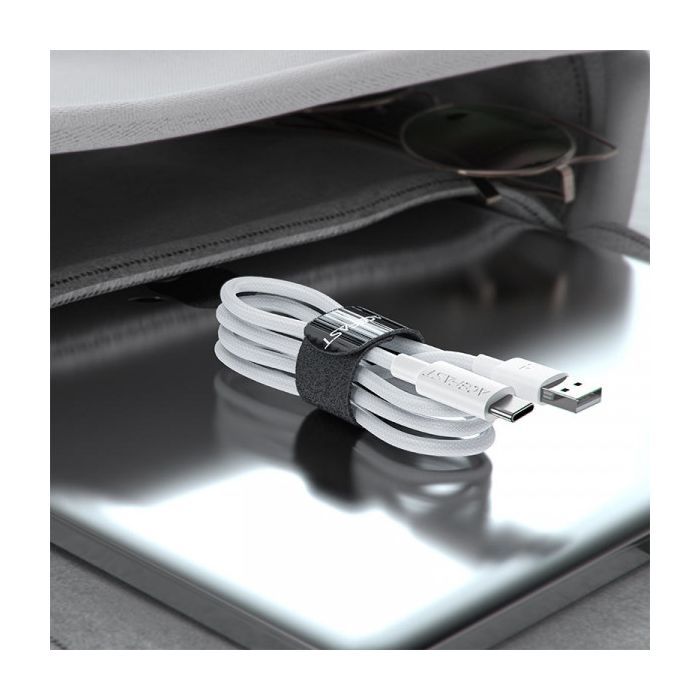 Дата кабель USB 2.0 AM to USB-C 1.2m 3A white Acefast (6974316284260) изображение 5