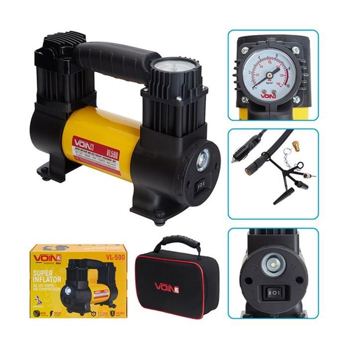 Автомобільний компресор VOIN VL-590 150psi/15Amp/40л (VL-590) зображення 5