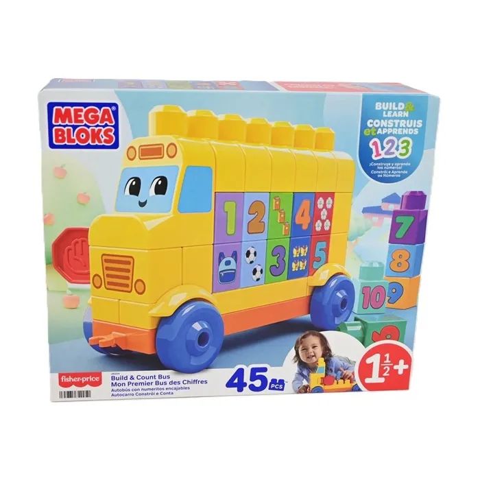 Конструктор Mega Bloks Автобус с цифрами 45 деталей (JKG34)