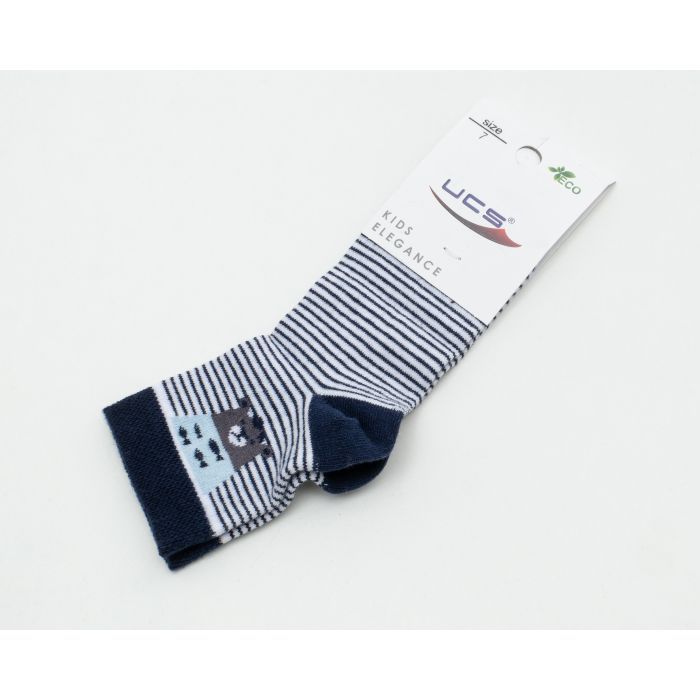 Носки детские UCS Socks в полоску с мишкой (M0C0101-2091-9-blue) изображение 2
