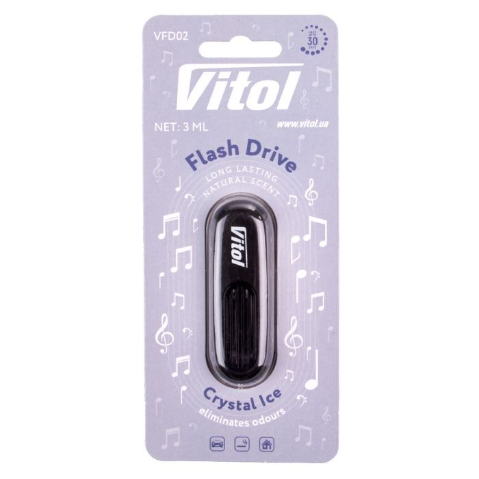 Ароматизатор для автомобиля VITOL Flash Drive Crystal Ice (VFD02)