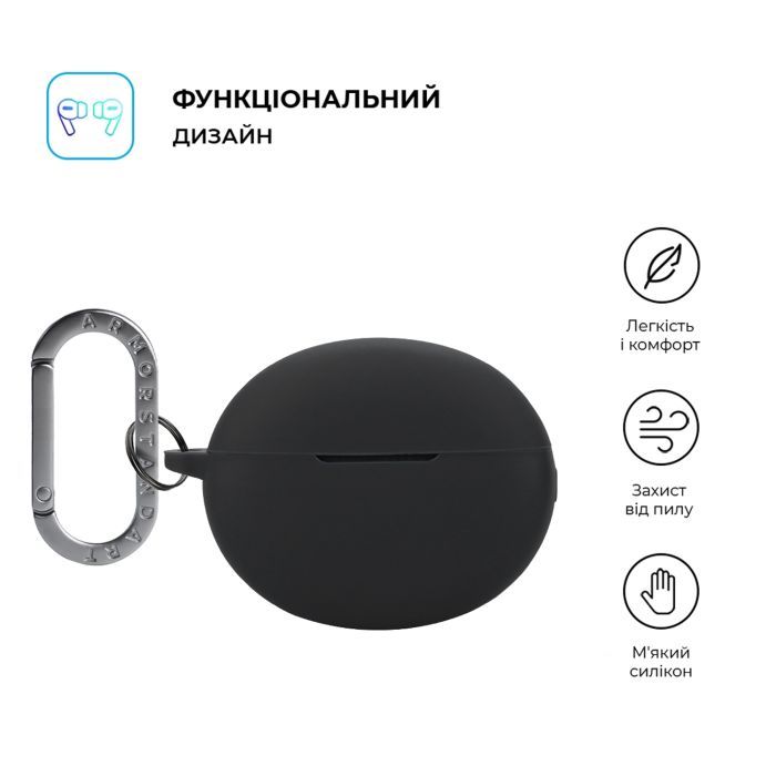 Чохол для навушників Armorstandart Hang Case для Oppo Enco X3s Black (ARM90063) зображення 2