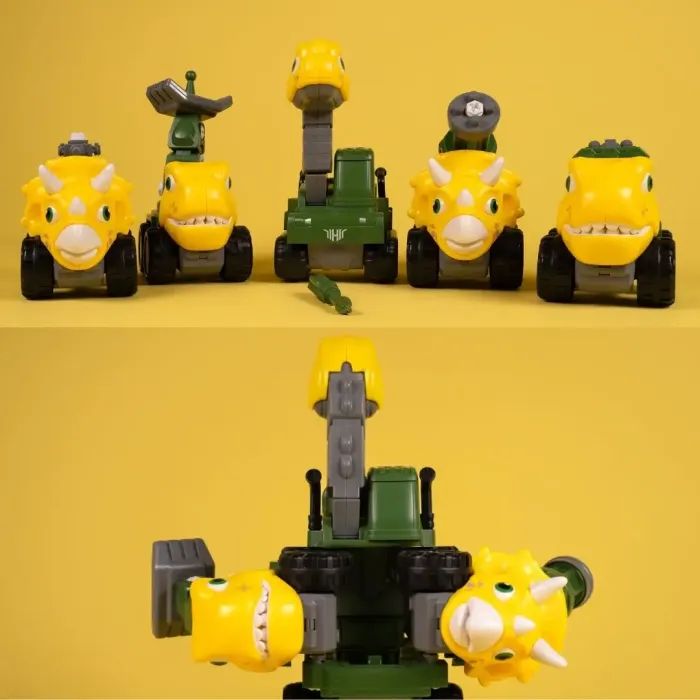 Конструктор Otamanko Машинка-конструктор Трансформер Динозавр 5 в 1 Зеленый/желтый (OTA-133TS) изображение 11