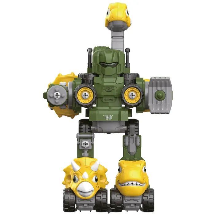 Конструктор Otamanko Машинка-конструктор Трансформер Динозавр 5 в 1 Зеленый/желтый (OTA-133TS) изображение 2