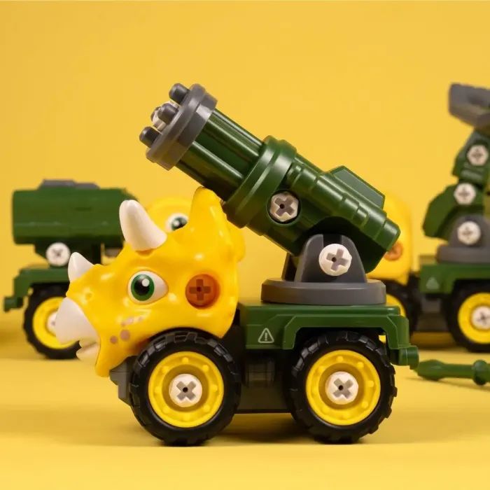 Конструктор Otamanko Машинка-конструктор Трансформер Динозавр 5 в 1 Зеленый/желтый (OTA-133TS) изображение 5
