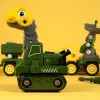 Конструктор Otamanko Машинка-конструктор Трансформер Динозавр 5 в 1 Зеленый/желтый (OTA-133TS) изображение 6