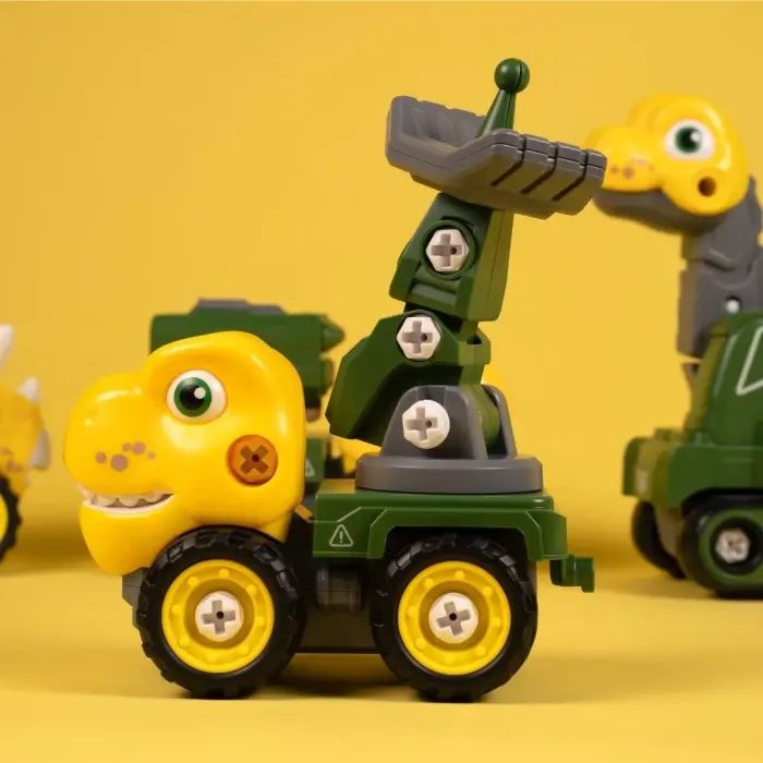 Конструктор Otamanko Машинка-конструктор Трансформер Динозавр 5 в 1 Зеленый/желтый (OTA-133TS) изображение 7