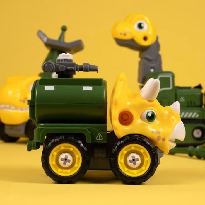 Конструктор Otamanko Машинка-конструктор Трансформер Динозавр 5 в 1 Зеленый/желтый (OTA-133TS) изображение 8