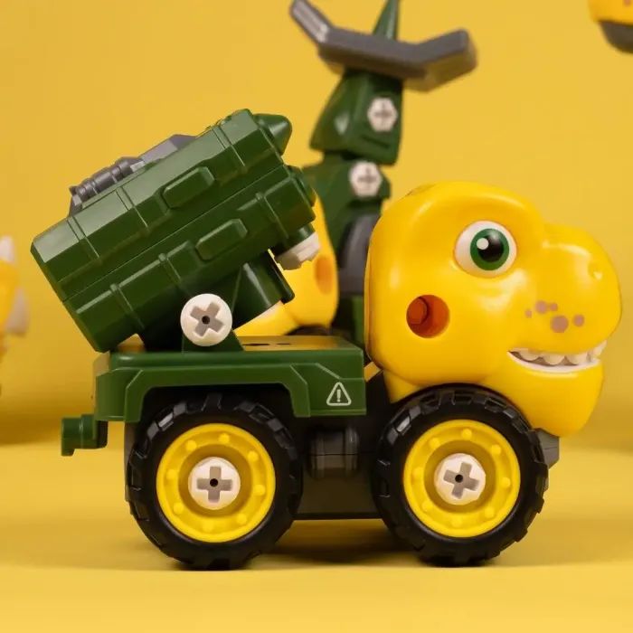 Конструктор Otamanko Машинка-конструктор Трансформер Динозавр 5 в 1 Зеленый/желтый (OTA-133TS) изображение 9