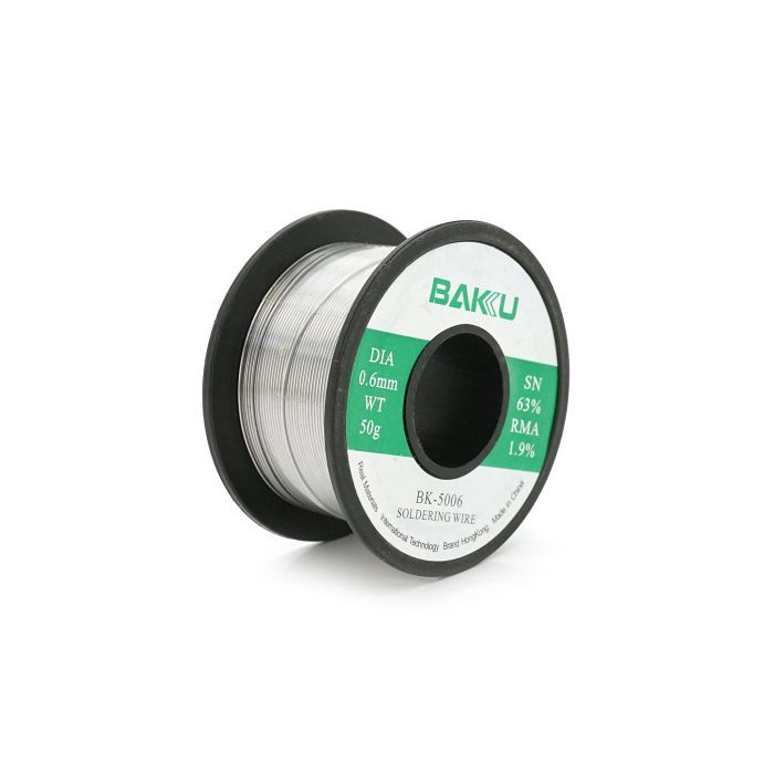Припой для пайки Bakku BK-5003 0,3mm (Sn 63%, Pb 35.1%,rma1.9%) (BK-5003)