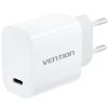 Зарядний пристрій Vention 1xUSB-C PD30W + cable USB-C to USB-C white (G18W0-EU) зображення 2