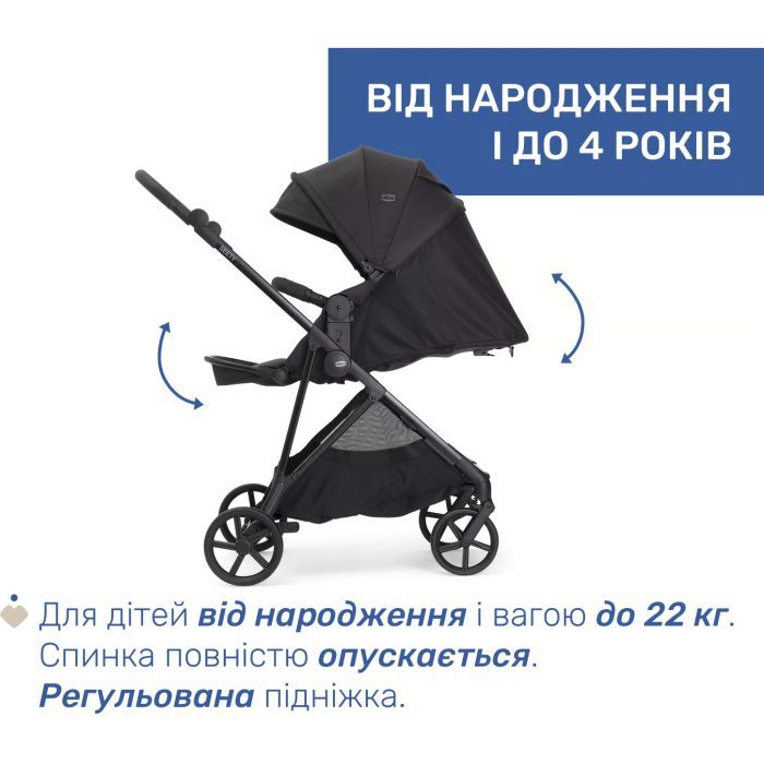 Коляска Chicco 2 в 1 Seety сіра (87097.56.01) изображение 8