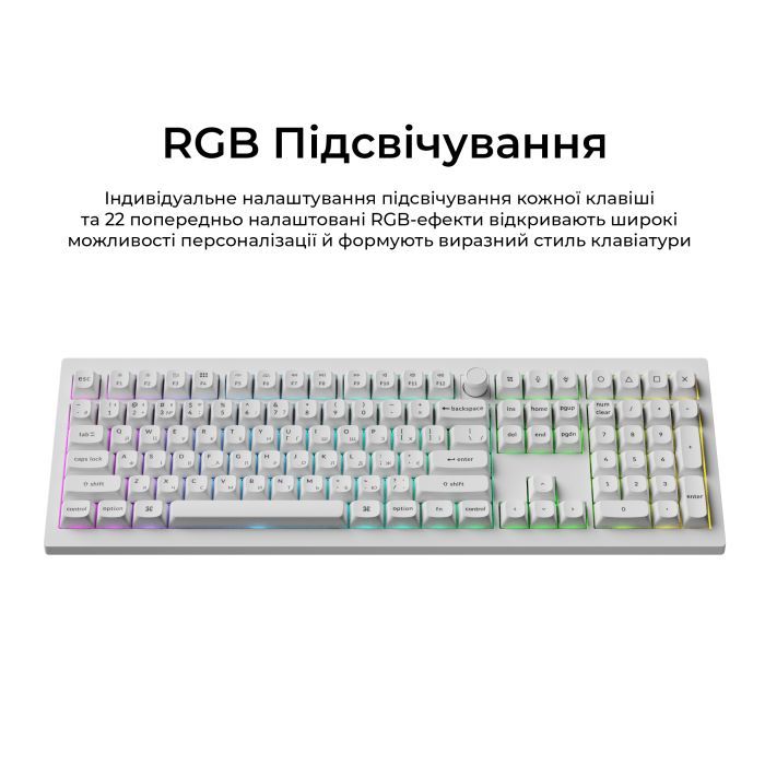 Клавіатура Keychron V6 Ultra Keychron Red Switch RGB UA Black (V6U-D1-UA) зображення 13