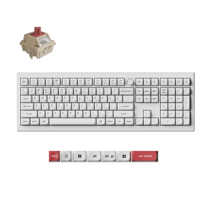 Клавіатура Keychron V6 Ultra Keychron Red Switch RGB UA Black (V6U-D1-UA) зображення 7