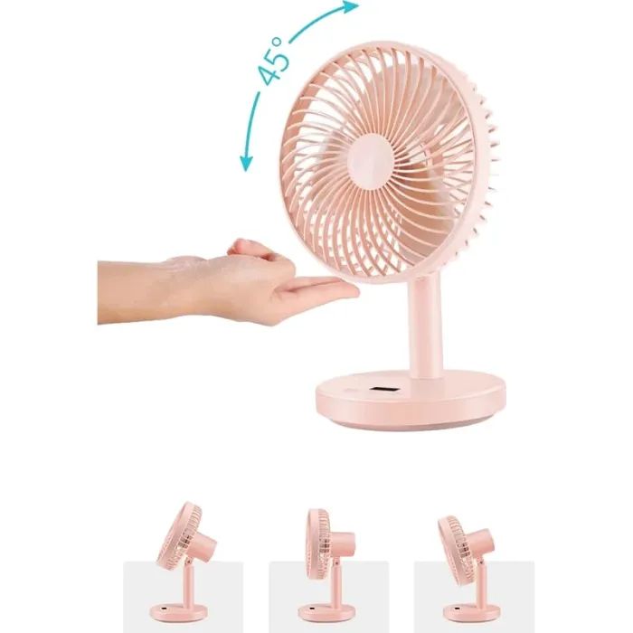 Вентилятор Jisulife Desktop small fan 01 Pink зображення 3