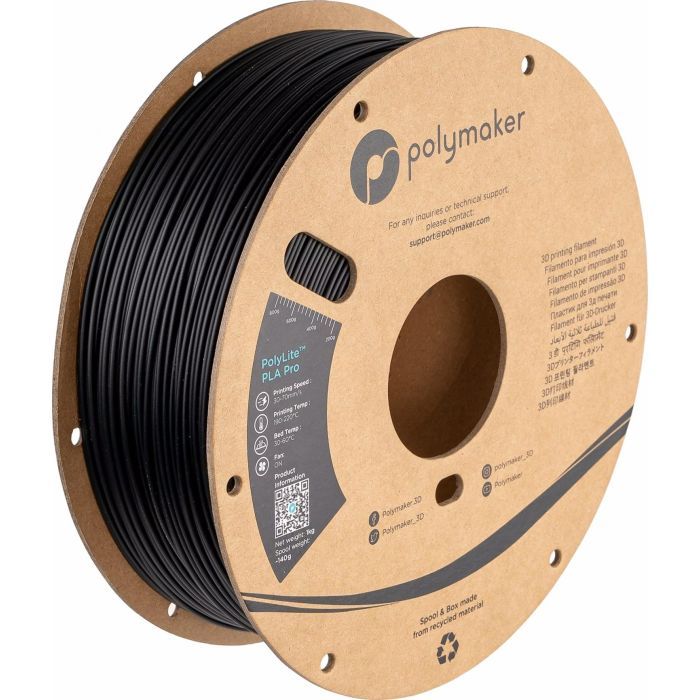Пластик для 3D-принтера Polymaker PLA POLYLITE PRO 1,75mm 1kg BLACK (PA07001)