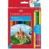 Карандаши цветные Faber-Castell Замок, двокольоров, 36 кольорів + стругачка (30455)