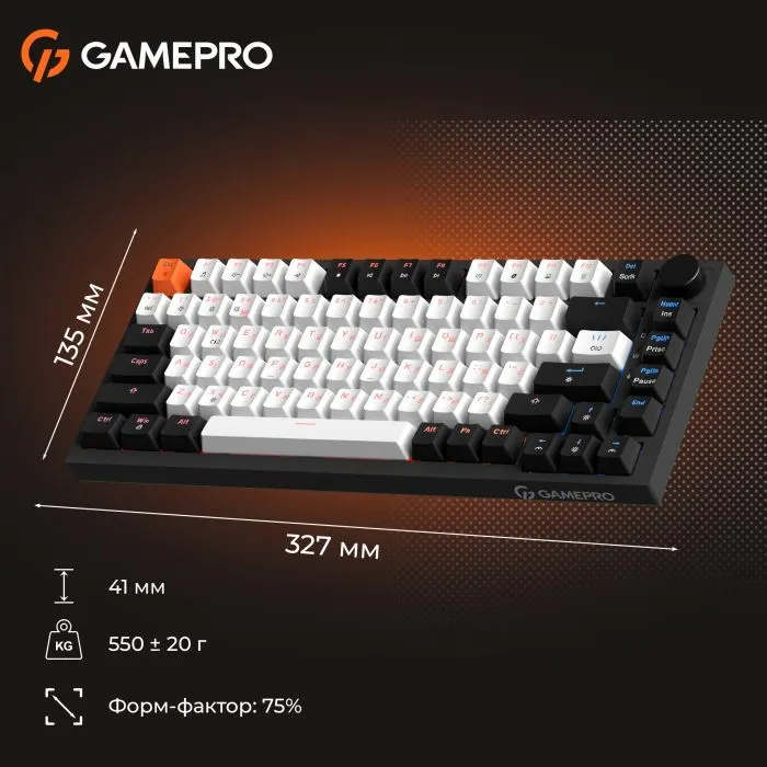 Клавиатура GamePro MK160 V2 Warden QLAB Sakura Linear RGB USB UA Black (MK160-V2-B-QS) изображение 11