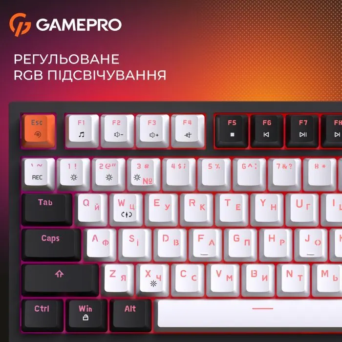 Клавиатура GamePro MK160 V2 Warden QLAB Sakura Linear RGB USB UA Black (MK160-V2-B-QS) изображение 12