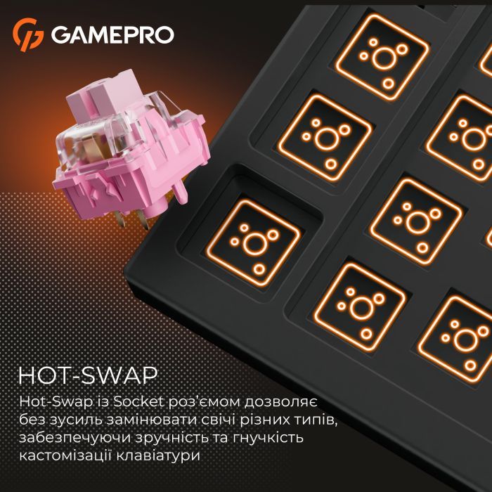 Клавиатура GamePro MK160 V2 Warden QLAB Sakura Linear RGB USB UA White (MK160-V2-BL-QS) изображение 16