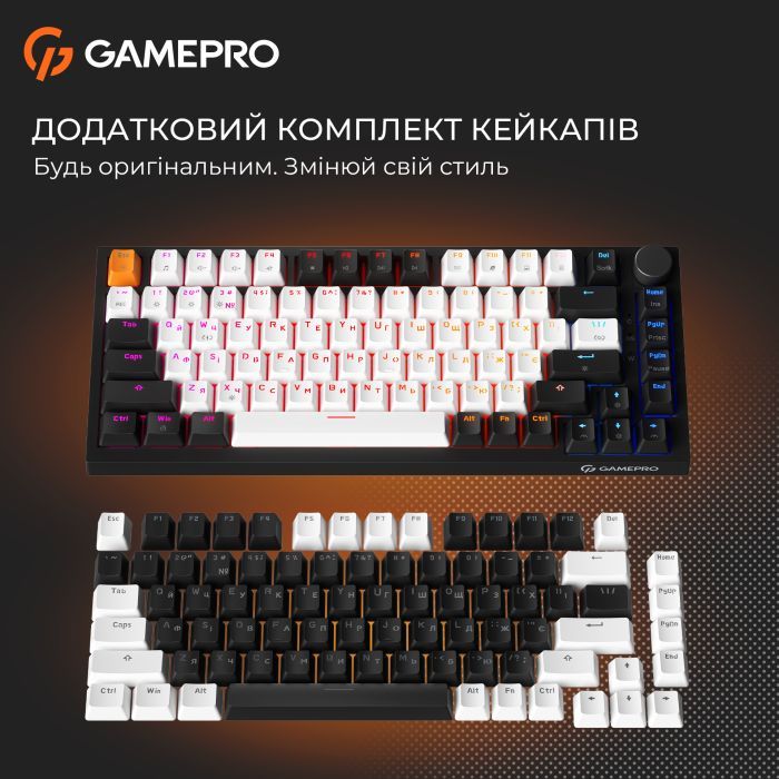 Клавиатура GamePro MK160 V2 Warden QLAB Sakura Linear RGB USB UA White (MK160-V2-BL-QS) изображение 18