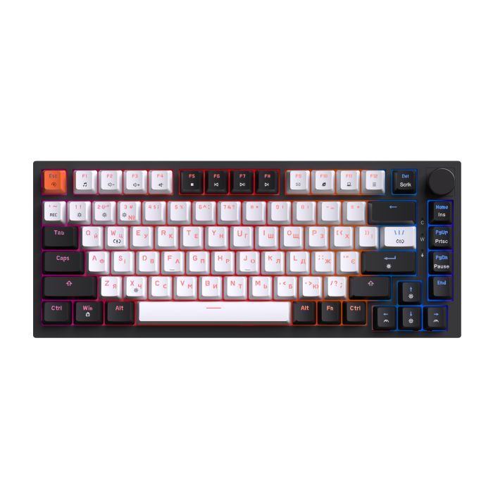 Клавиатура GamePro MK160 V2 Warden QLAB Sakura Linear RGB USB UA White (MK160-V2-BL-QS) изображение 2