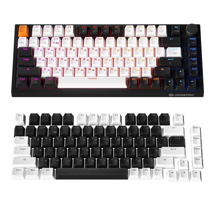 Клавиатура GamePro MK160 V2 Warden QLAB Sakura Linear RGB USB UA White (MK160-V2-BL-QS) изображение 7