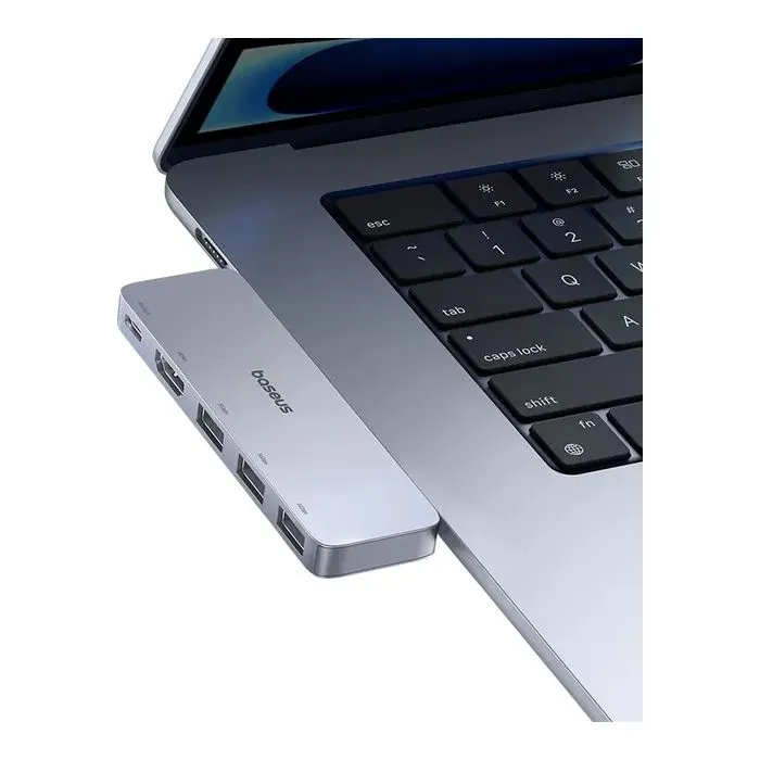 Концентратор Baseus USB-C 5-in-1 3xUSB 3.0 + 1xUSB-C 40Gbps + 1xHDMI 4K30Hz gray (B00052801811-04) зображення 5