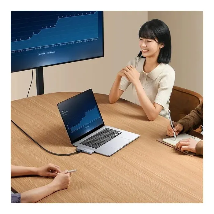 Концентратор Baseus USB-C 5-in-1 3xUSB 3.0 + 1xUSB-C 40Gbps + 1xHDMI 4K30Hz gray (B00052801811-04) зображення 9