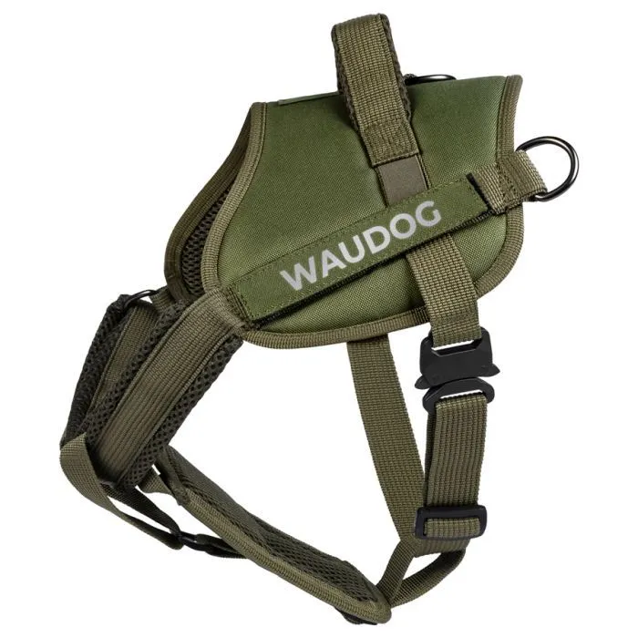 Шлея для собак WAUDOG PRO-2 світловідбивна, металевий фастекс L хакі (688331) зображення 2
