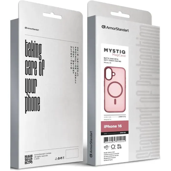 Чехол для мобильного телефона Armorstandart Mystiq MagCase Apple iPhone 16 Wine Red (ARM91576) изображение 3