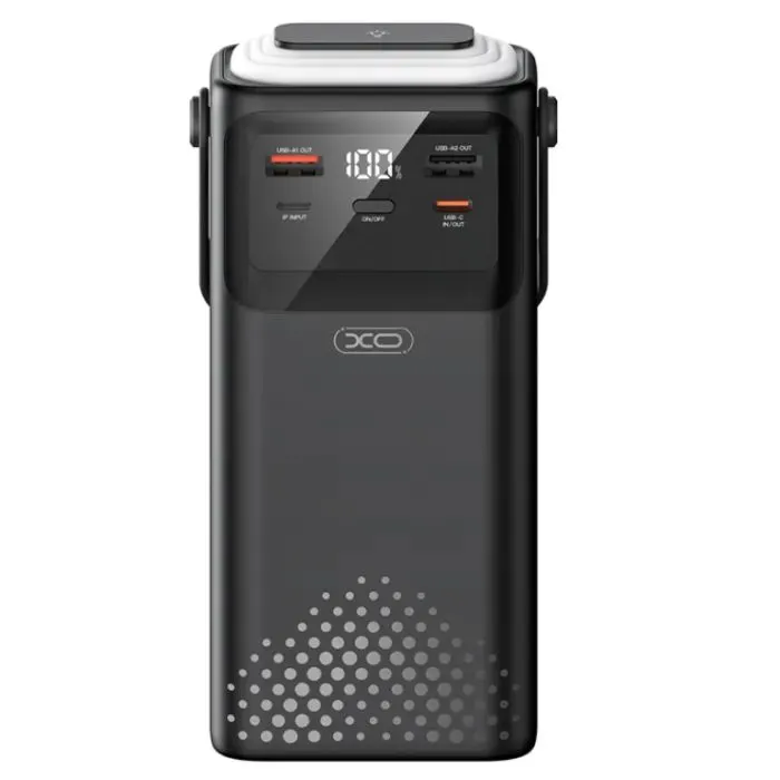 Батарея універсальна XO 30000mAh, PD/20W, QC/22,5W, Lamp, black (XO-PR285)