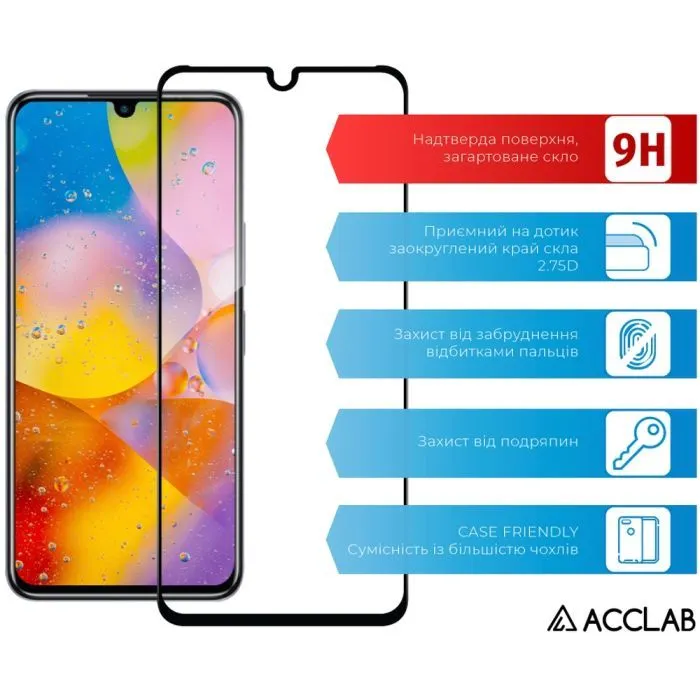 Скло захисне ACCLAB Full Glue Infinix Note 12 Pro Black (1283126546617) зображення 3