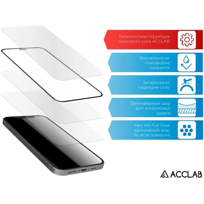 Скло захисне ACCLAB Full Glue Infinix Note 12 Pro Black (1283126546617) зображення 4