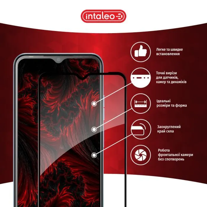 Скло захисне Intaleo Full Glue Tecno Pop 6 Pro Black (1283126551611) зображення 3
