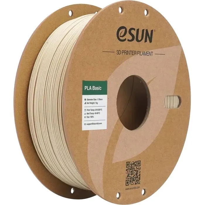 Пластик для 3D-принтера eSUN PLA BASIC 1,75mm 1kg BONE WHITE (PLA-BASIC175O-BW1P1)